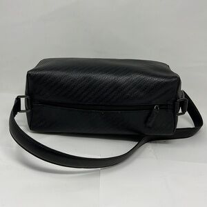 Lancel Charcoal Black Rectangle Zipper Shoulder Bag